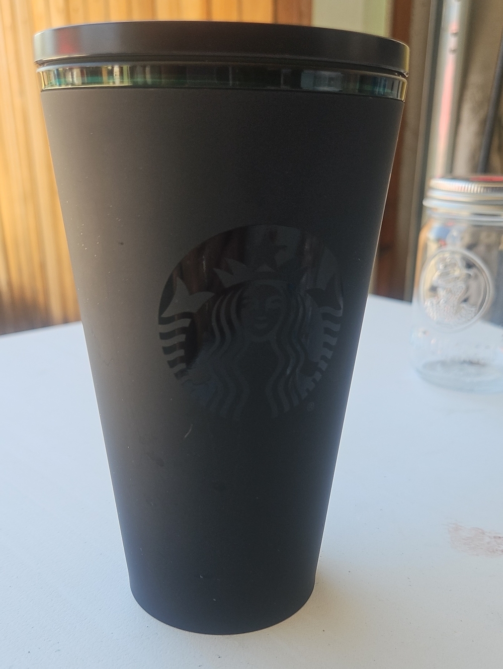 Starbucks Black Matte Tumbler with Subtle Logo